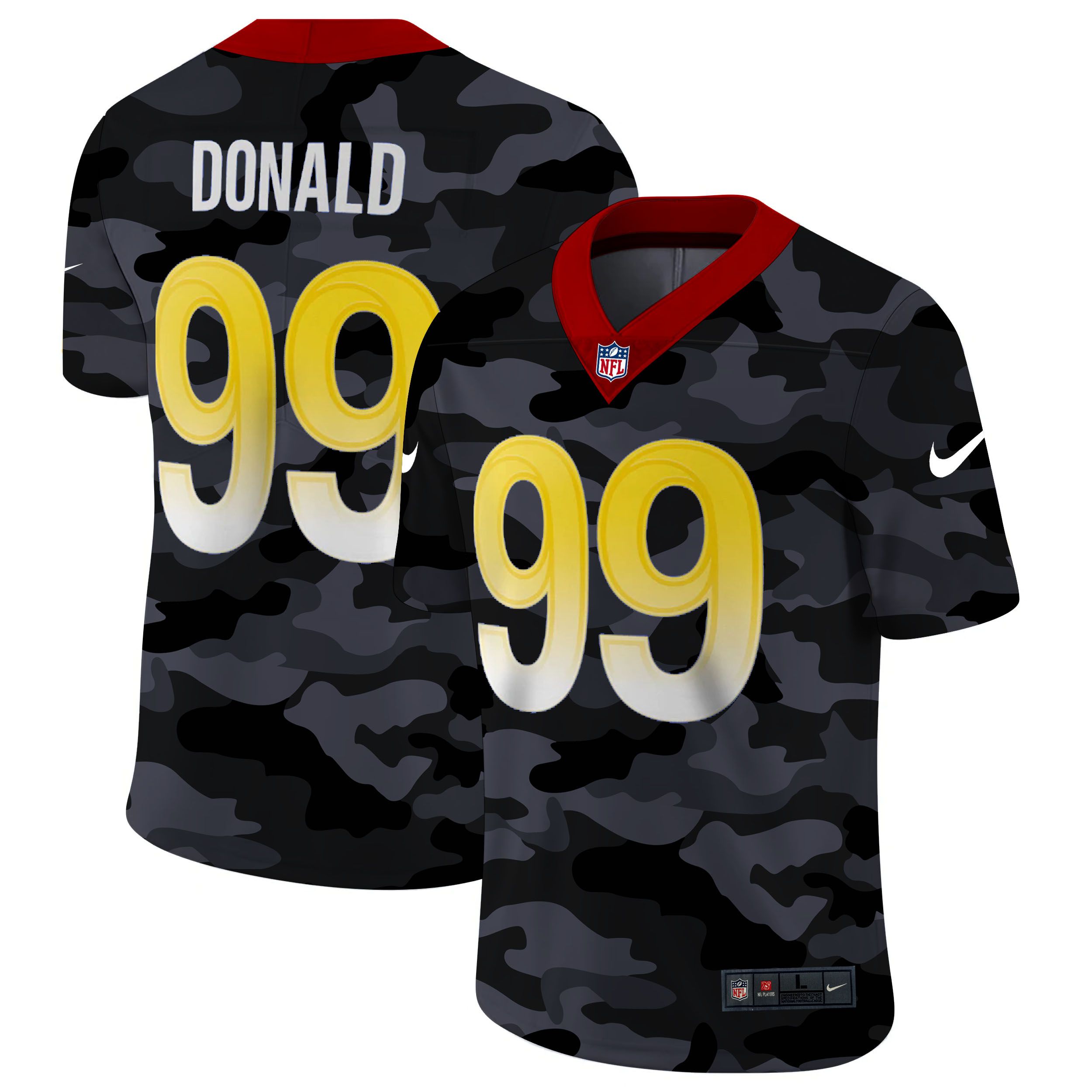 Men Los Angeles Rams #99 Donald 2020 Nike Camo Salute to Service Limited NFL Jerseys->new england patriots->NFL Jersey